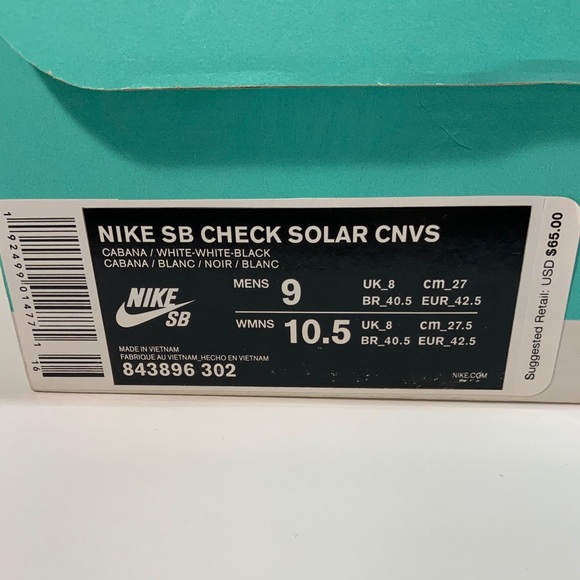 !!!SOLD!!! NIKE SB CHECK SOLAR CNVS - Picture 6 of 7